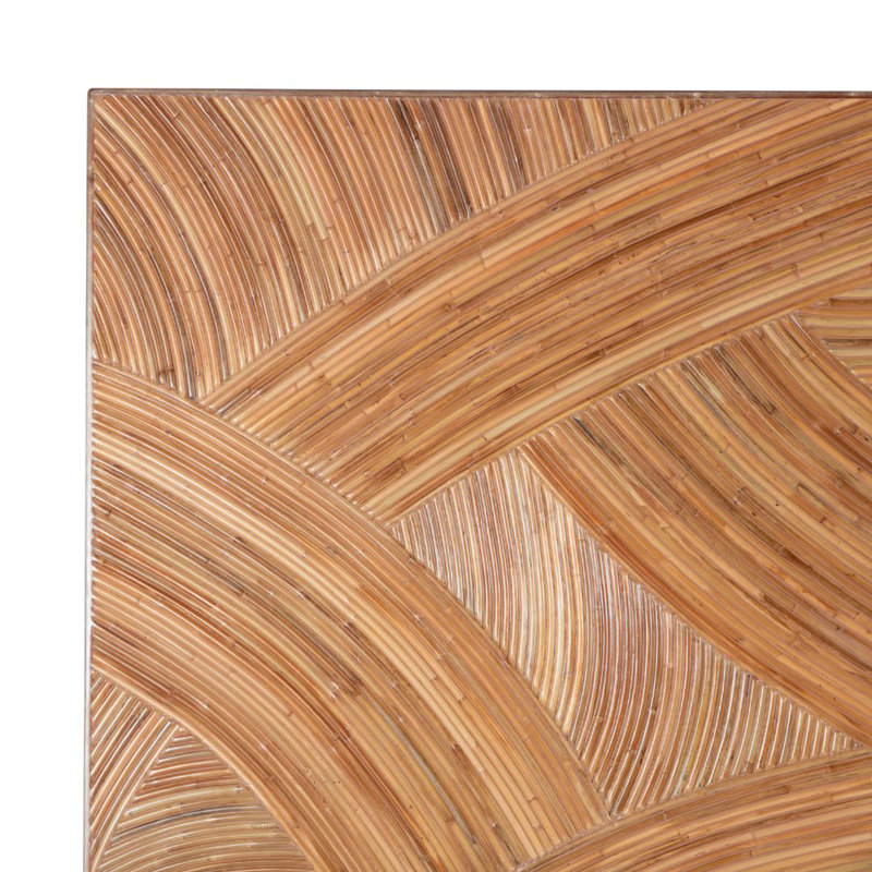 Swirl Rattan Queen Standard Bed, Natural, King