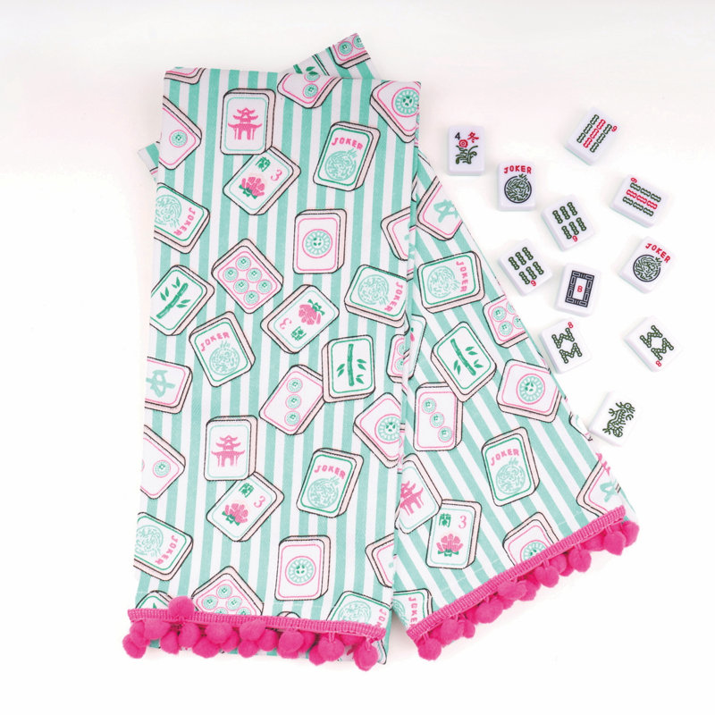 Mahjong Stripe Pom-pom Kitchen Towel Set