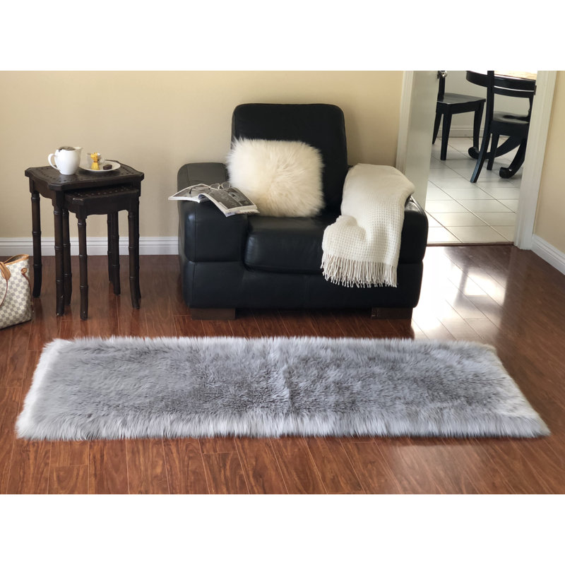 Tapis gris clair Whitcher, Tapis de couloir 2 pi 6 po x 6 pi