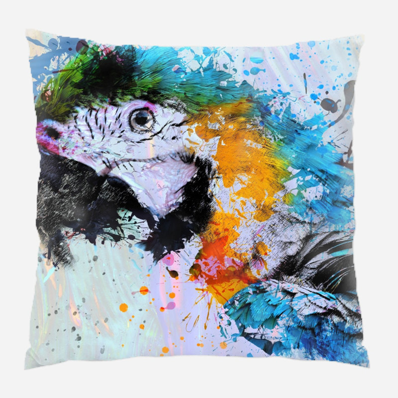 Coussin oiseau Gabrielle, Microsuède, Intérieur