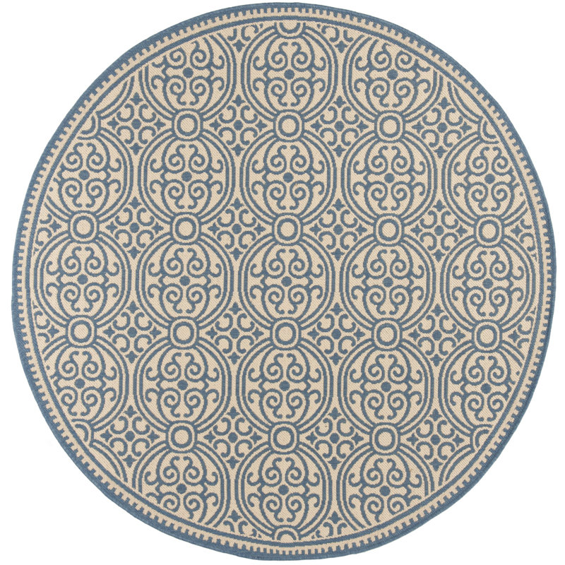 Tapis intérieur / extérieur Burnell Linden 100, Rond 6 pi 7 po