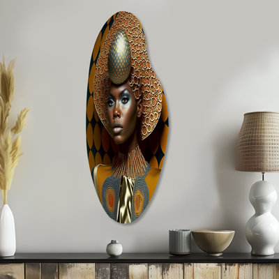 ëExquiste African Woman Design VIë, art mural asymétrique