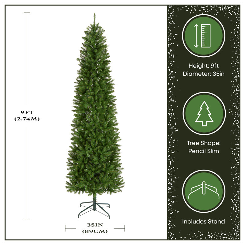 Kingswood 7' Green Fir Artificial Christmas Tree, 9' H