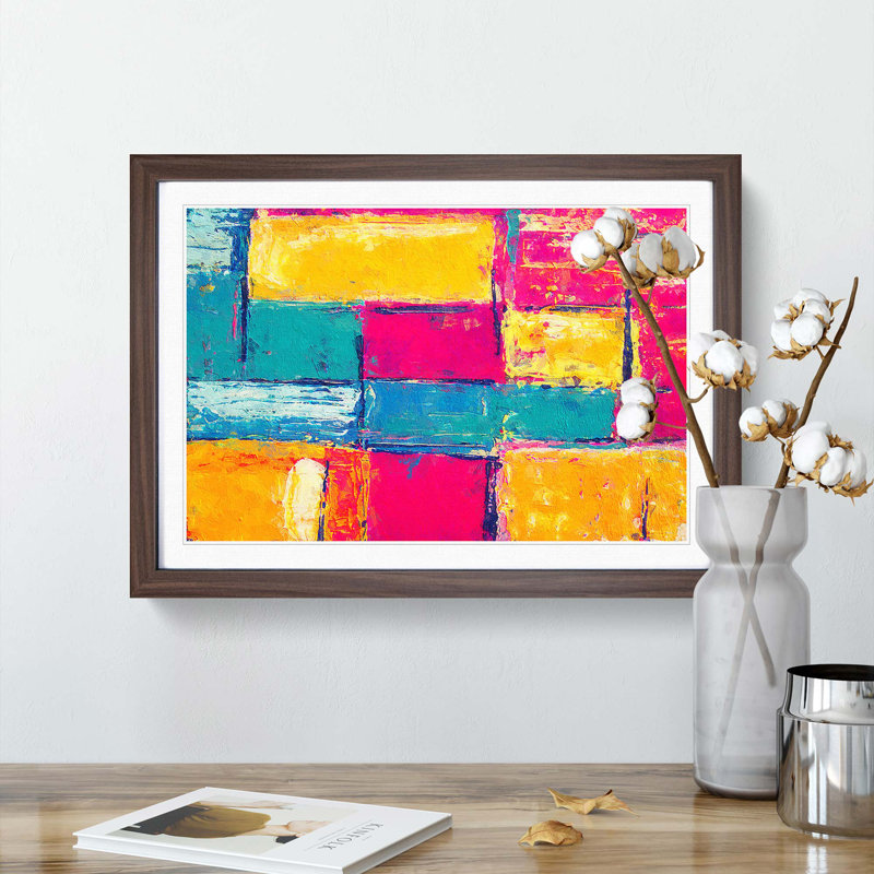 Abstract Vol.446 by S.Johnson - Framed Print, Walnut Framed, 45cm H x 63cm W x 2cm D
