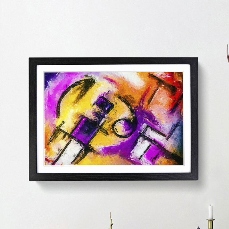 Abstract Vol.56 by S.Johnson - Single Picture Frame Print, 33cm H x 45cm W x 2cm D, Black Framed