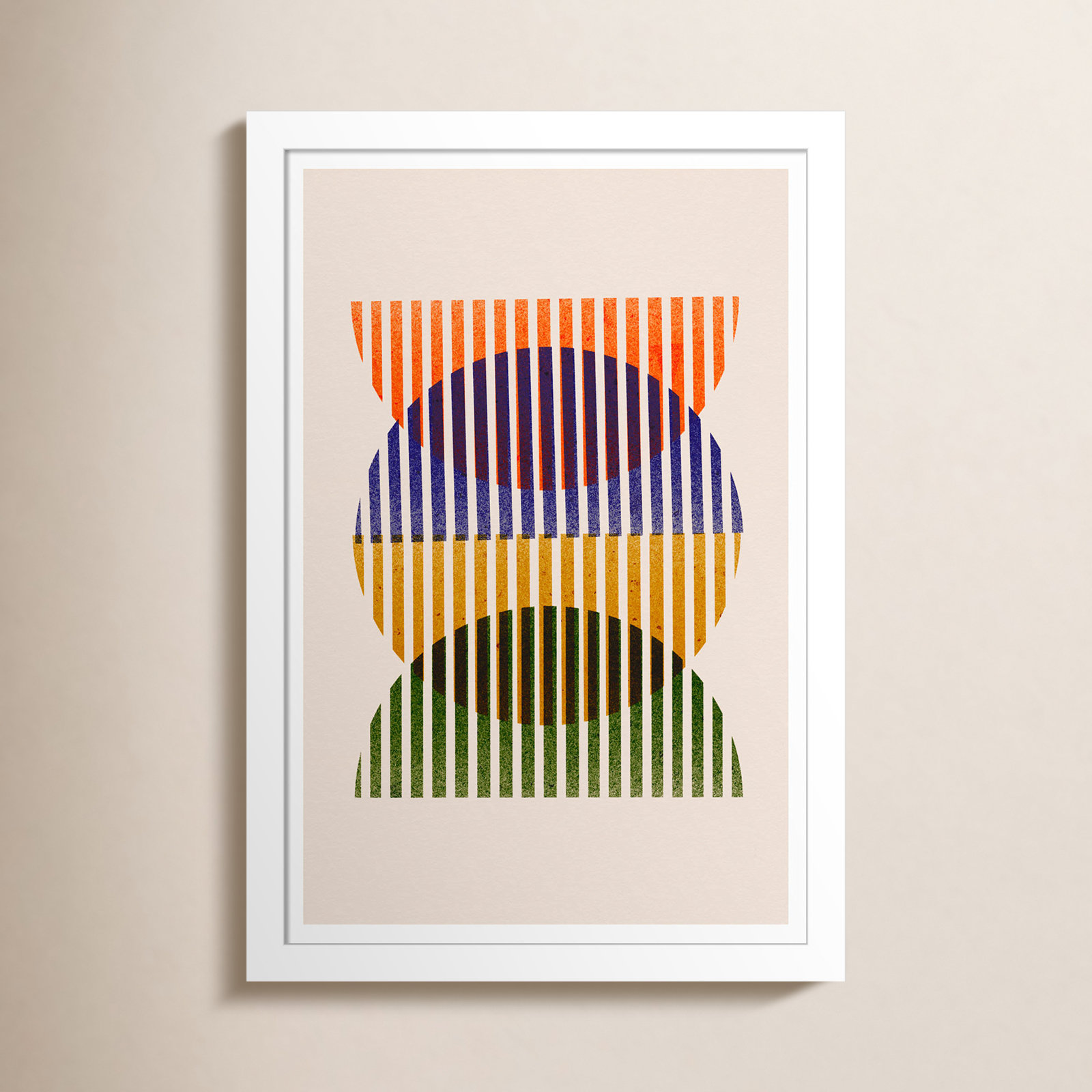 Pelaghia "In and Out" Print by Treechild, White, 17" H x 12" W