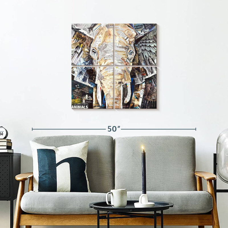 Brampt Elephants Gaze, 26" H x 26" W