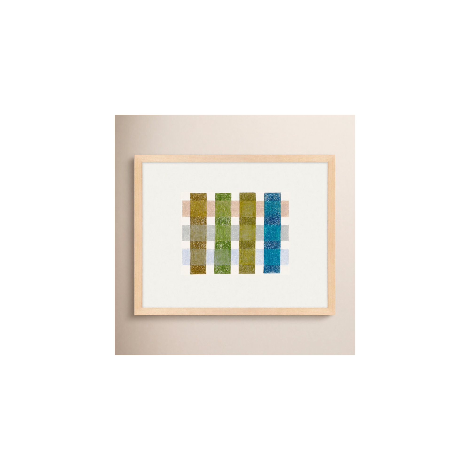 Gridlock V by Beth James, Maple Framed, 24'' H X 30'' W X 1.25'' D
