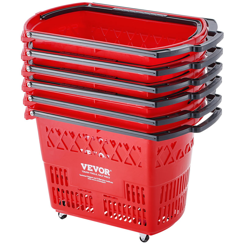 VEVOR Plastic Decorative Basket, Red