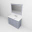 Ensemble de meuble-lavabo simple 48 po, lavabo carré et miroir 46 po avec robinet Dukes-1147581499-1091181436