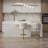 81''-112" Modern Extendable Sintered Stone Kitchen Lsland Withe With Doors And Drawers