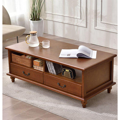 Multi-purpose solid wood coffee table