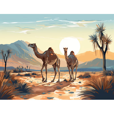 Camel Machine Printed Throw Blanket