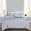Ensemble d'édredon en microfibre bleu / gris 7 pièces Nadara-206308867