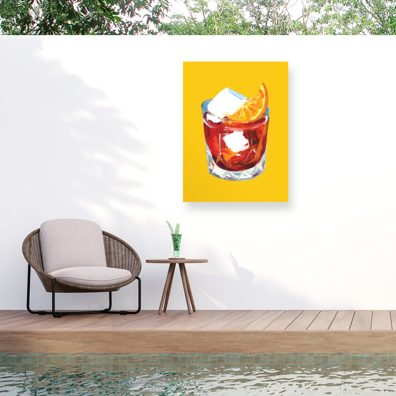 Alice Straker  Negroni Sunshine Yellow Outdoor  Canvas, H 14 po x l 19 po