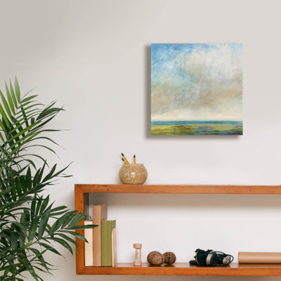 «East Hamptom» par Suzanne Nicoll, art mural sur toile, 18 po x 18 po