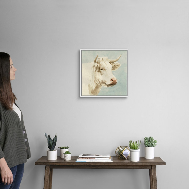 Art mural sur toile Ferdinand II, Toile avec cadre blanc, H 18 po x l 18 po x P 2 po