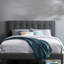 Tête de lit capitonnée en velours Paisley-394008650-394008649