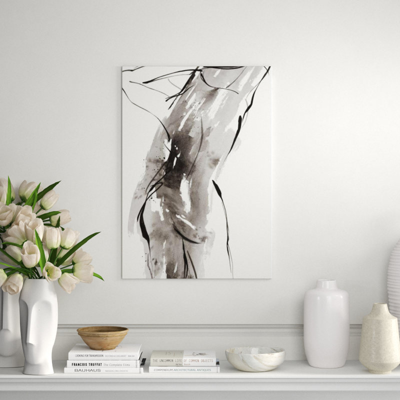 Delicate Motion III Painting by FORM Design Studio, 34" H x 24" W x 1.5" D, Image Brush Gel