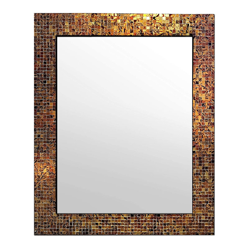 Miroir d'appoint Mosaic, Brun