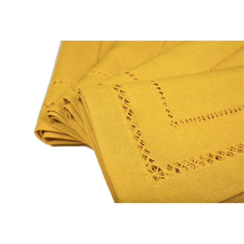 Serviette 20 "faite à la main à ourlet double, Or