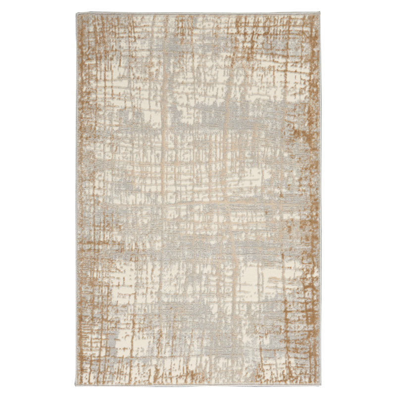 Tapis abstrait taupe, Rectangle 9 pi x 12 pi