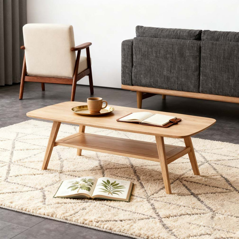 Tables en bois massif, H 17,32 po x L 39,37 po x l 19,69 po, Chêne