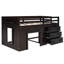 Lit mezzanine simple avec armoire et tablette - Espresso-1268688539