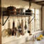 Iron Rectangle Wall Mounted Pot Rack