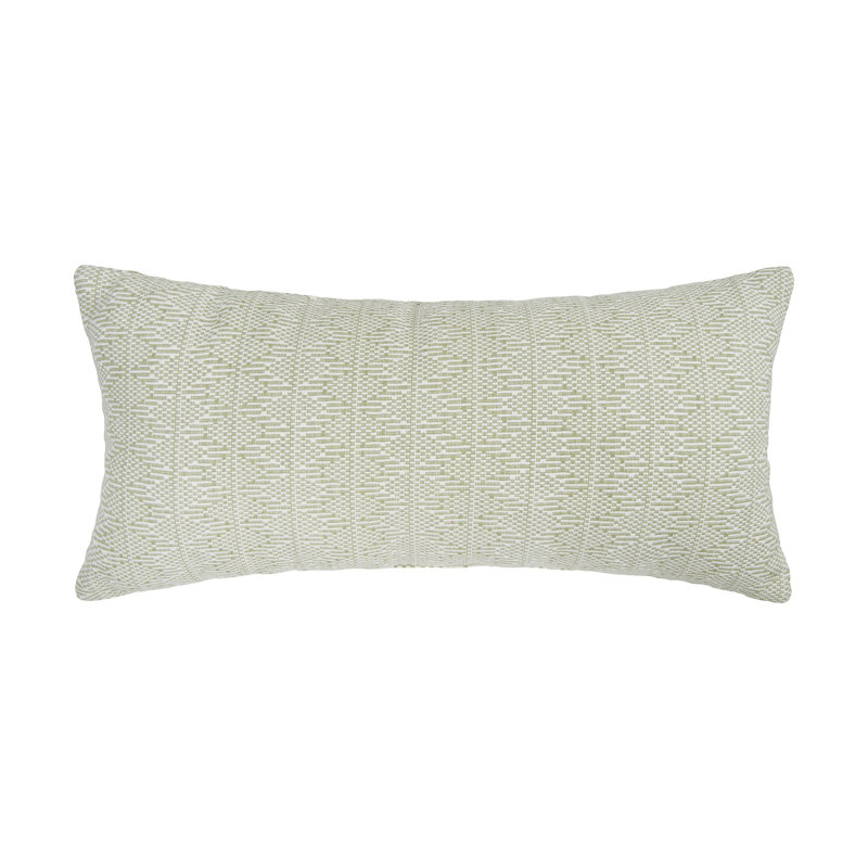 Casavant Embroidered Cotton Reversible Throw Pillow, Sage