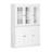 Bryann Palace Imports 100% Solid Wood Pantry China Cabinet, Raised Panel & Clear Glass Doors, 2 Drawers, Adjustable Shelves, 48.5" Wide, 71.5" Tall-1041109948