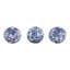 Ensemble d'objets décoratifs ronds en céramique de style chinoiserie pour le salon - Présentoir de décorations modernes pour tablettes - ensemble de 3, 5 po, bleu et blanc