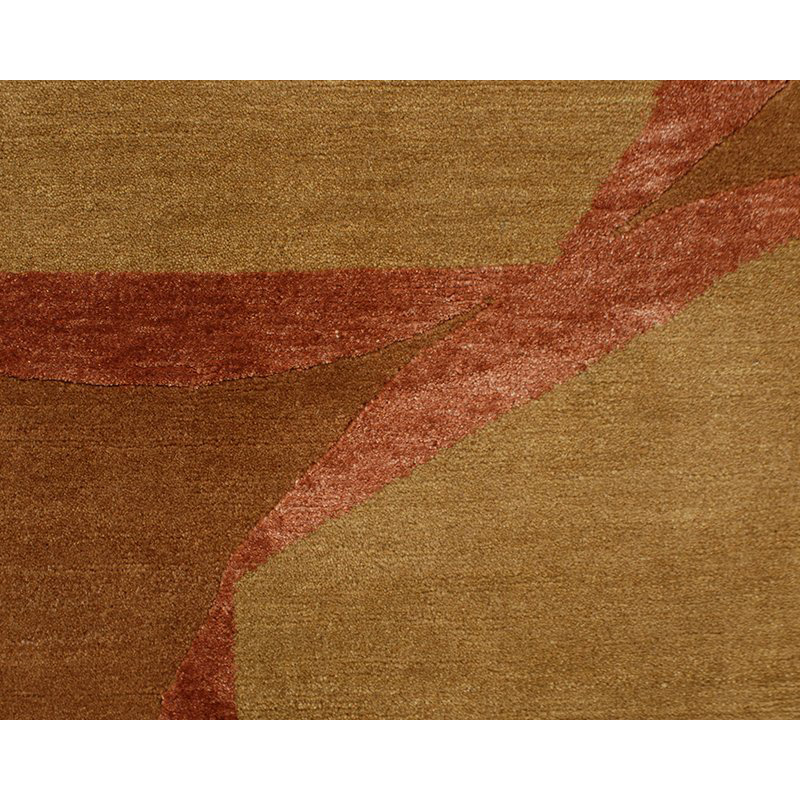 Tranquility Geometric Area Rug in Brown/Pink, Rectangle 8' x 10'