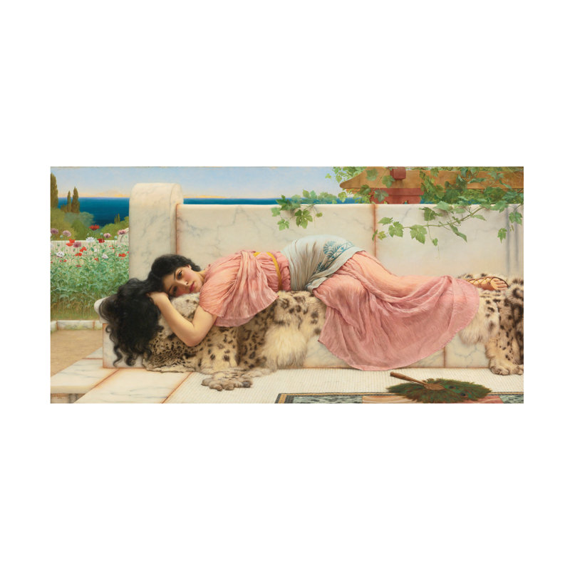 «When The Heart Is Young» par John William Godward sur toile, H 10 po x l 19 po x P 2 po