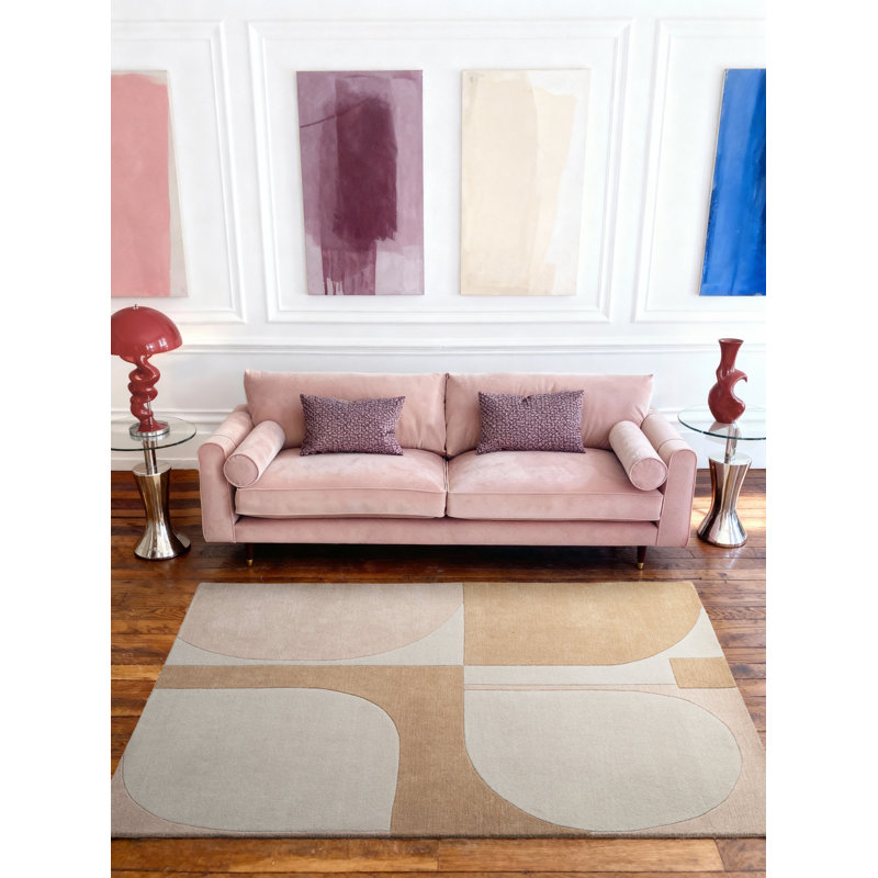 Deveshi cm Geometric Wool Hand Tufted Area Rug, Rectangle 160 x 230 cm