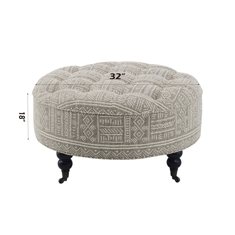 Repose-pieds en tissu avec roulettes Upendo