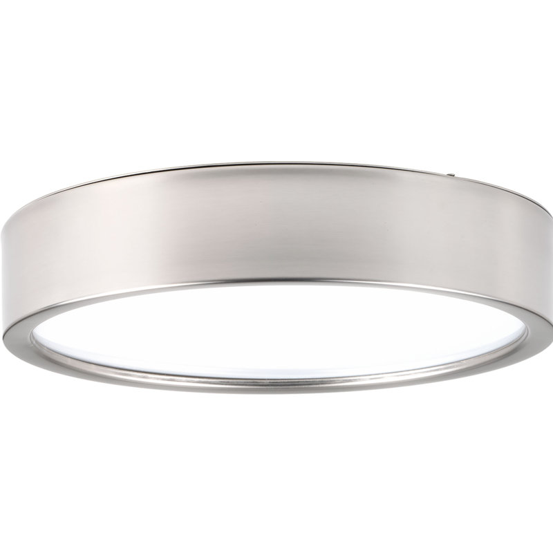 Nitesh Acrylic LED Flush Mount, Brushed Nickel, 2.5" H x 9" W x 9" D