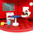 Teamson Kids 3-Story Wooden Fire Station Playset, Red Rotating Hydrant-Shaped Firehouse Pretend Play Set with 24 Pretend Play Figurines