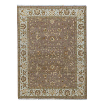 Wool Oriental Area Rug in Ivory