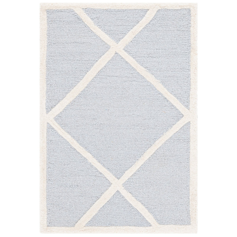 Sanyla Hand Tufted Wool Geometric Rug, Rectangle 2' x 3'