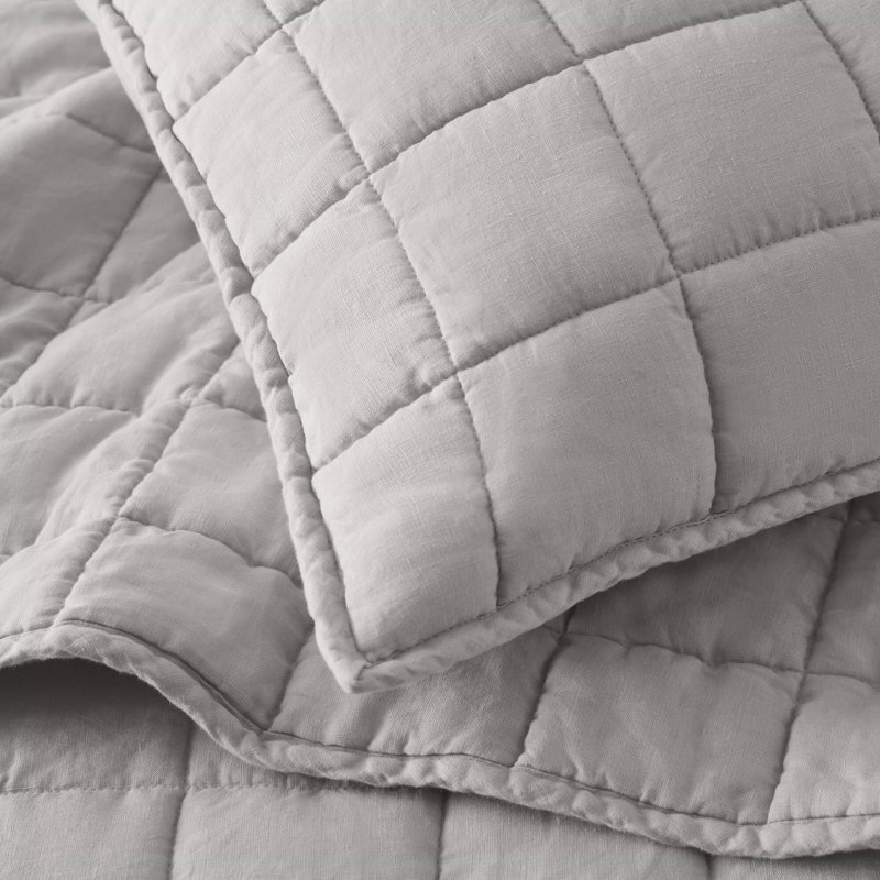 Premium Linen Bedding Sets Full Queen, Modern Gray For Home