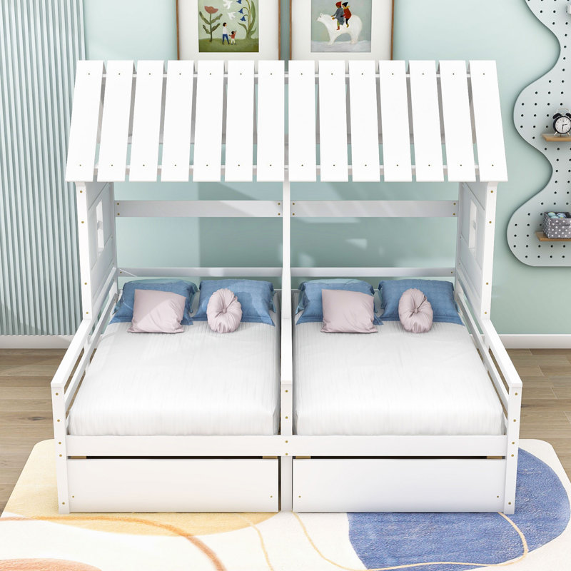 Lits plateforme Annaliz, Blanc