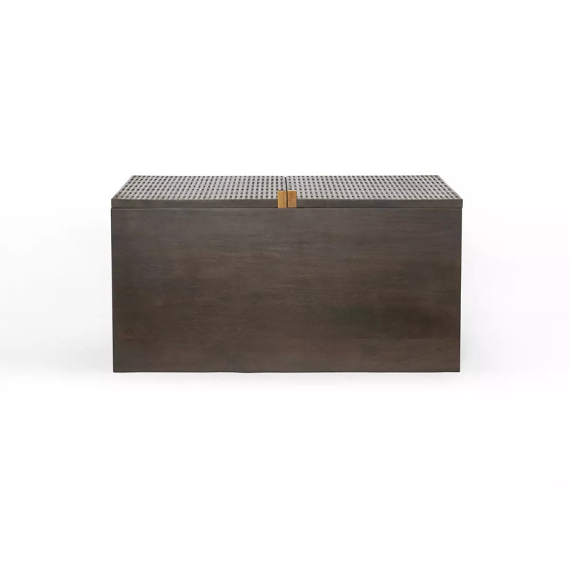 Kelby Solid Wood Bar Cabinet, Vintage Brown