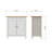 Daris 2 Door Compact Sideboard Buffet Storage Cabinet. 65cm Wide. Solid Oak Top. Polished Chrome Handles. Fully Assembled.