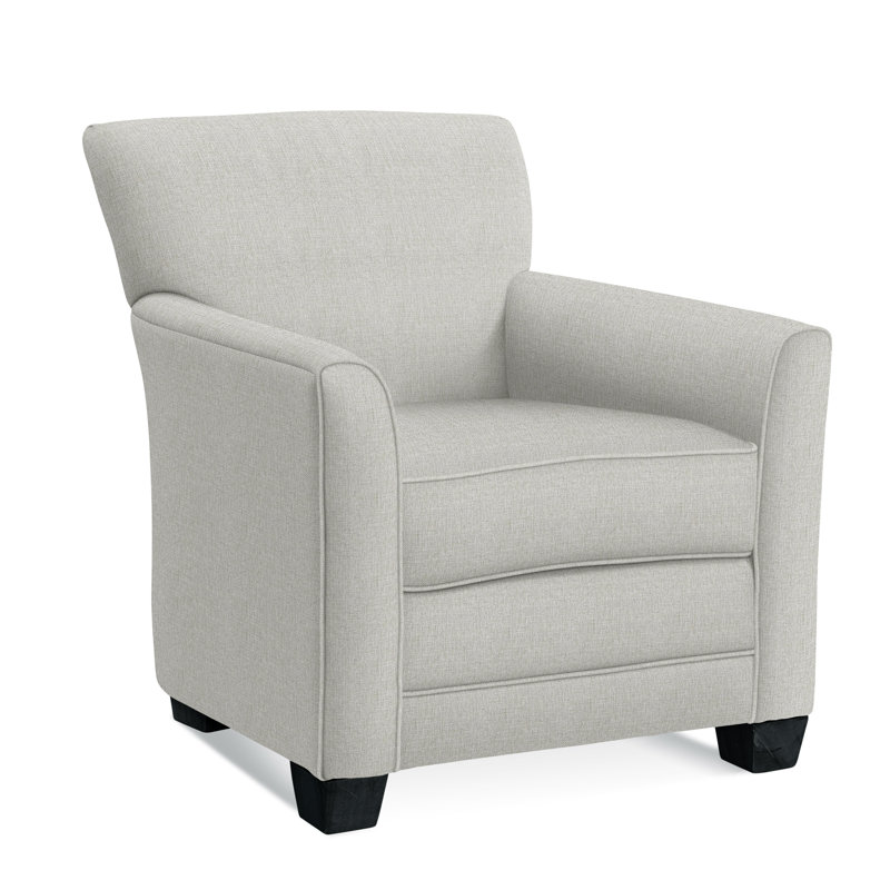 Buckley Armchair, Black Finish, Snow Crypton Performance; 0884-91