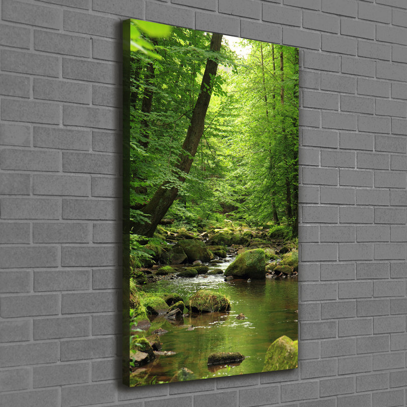 River In The Forest - Wrapped Canvas Print