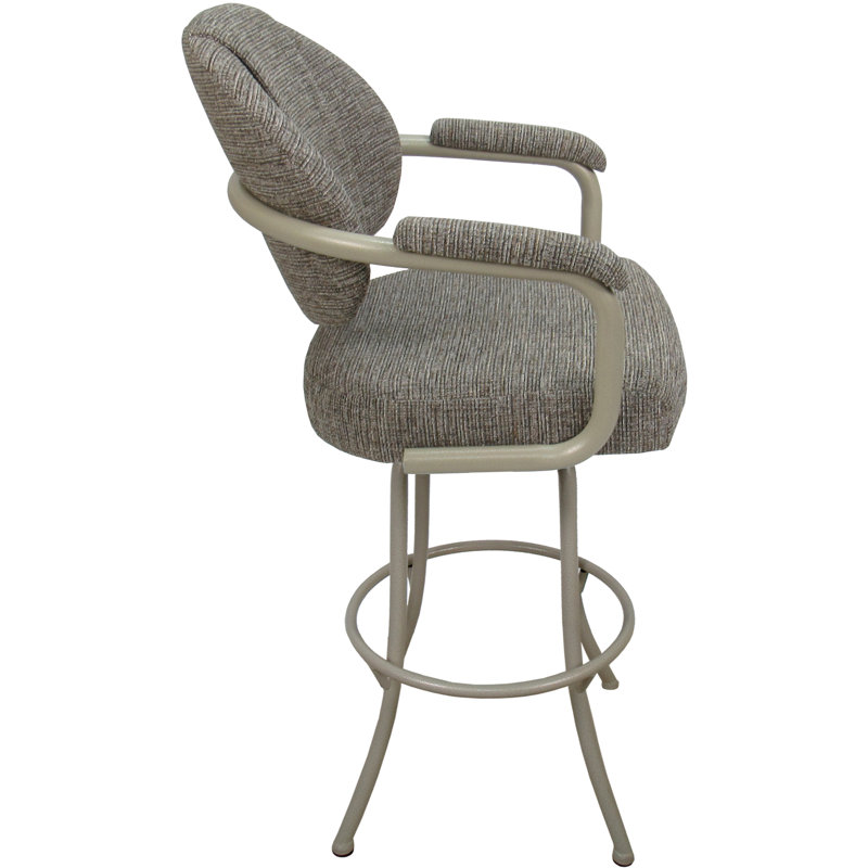 Tabouret de comptoir pivotant Vickky, Beige, Tabouret de comptoir (siège d'une hauteur de 26 p
