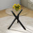 Round Glass Dining Table: 39" Diameter, 30" Height, X-Shaped Metal Frame, Perfect For Dining Room, Kitchen & Small Spaces, Stylish & Functional.