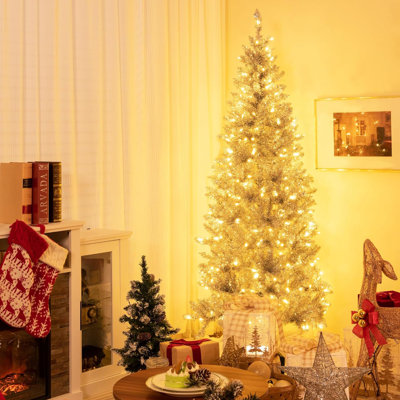 Lighted Artificial Spruce Christmas Tree
