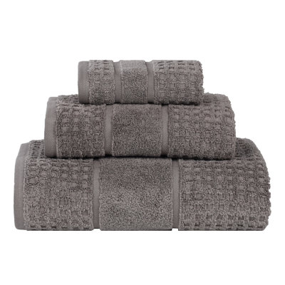 Ensemble de serviettes en coton gaufré Hisela Zero Twist